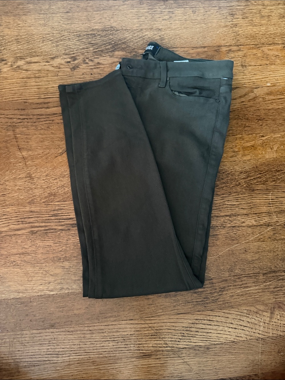 PAIGE Olive Green Slim Pants